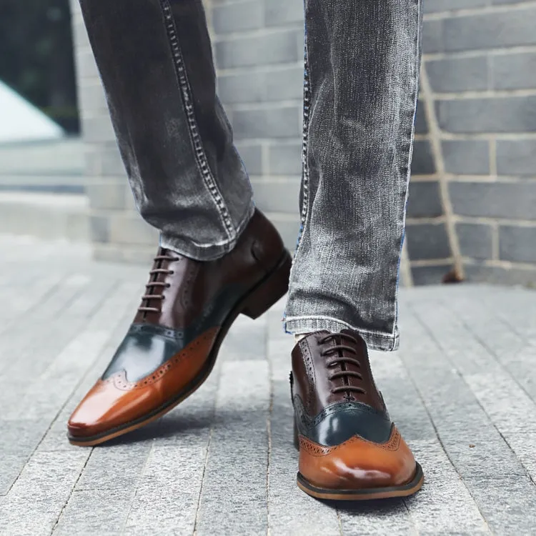 Asher Green Ag100 Men’s Genuine Leather Dress Shoes Navy