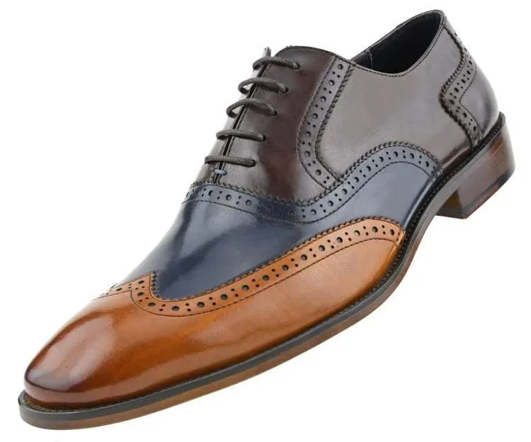 Asher Green Ag100 Men’s Genuine Leather Dress Shoes Navy