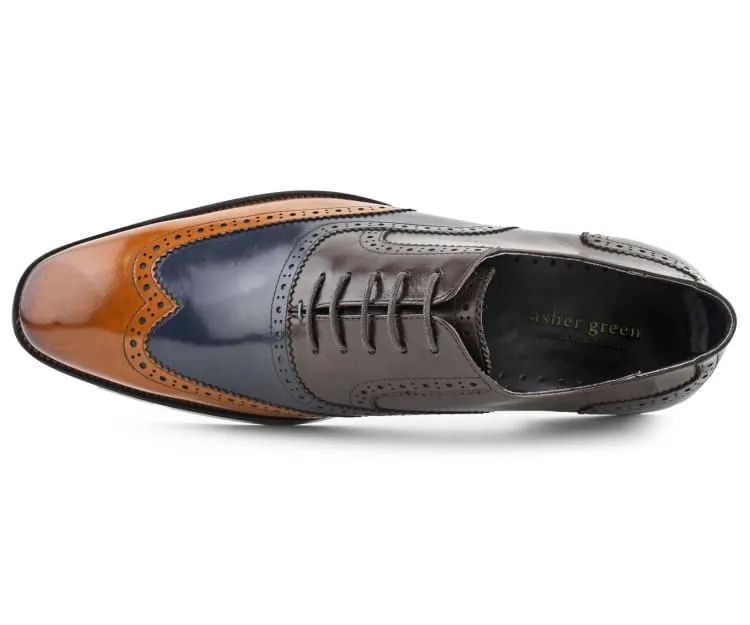 Asher Green Ag100 Men’s Genuine Leather Dress Shoes Navy