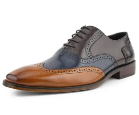 Asher Green Ag100 Men’s Genuine Leather Dress Shoes Navy