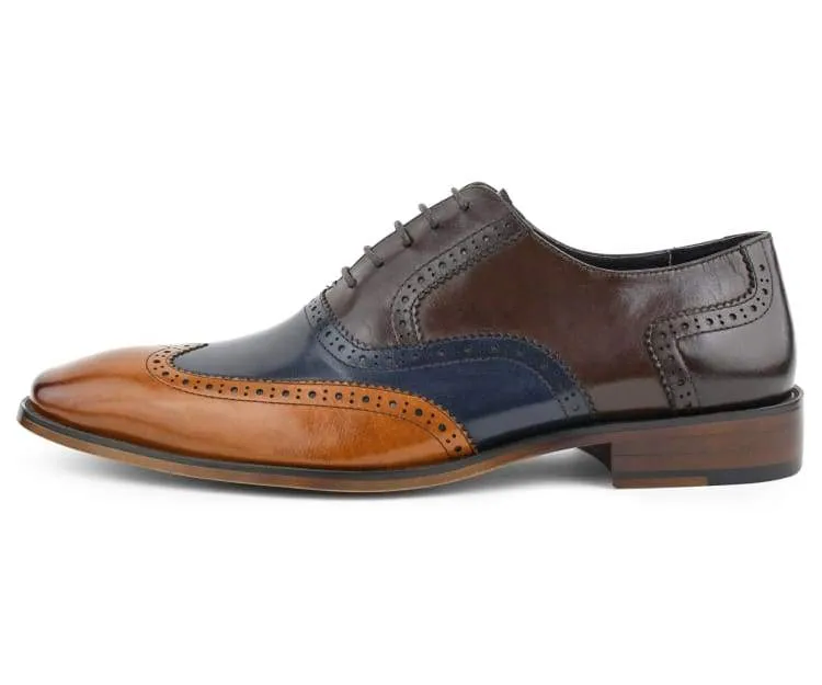 Asher Green Ag100 Men’s Genuine Leather Dress Shoes Navy