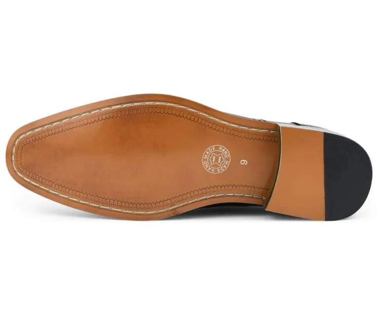 Asher Green Ag100 Men’s Genuine Leather Dress Shoes Navy
