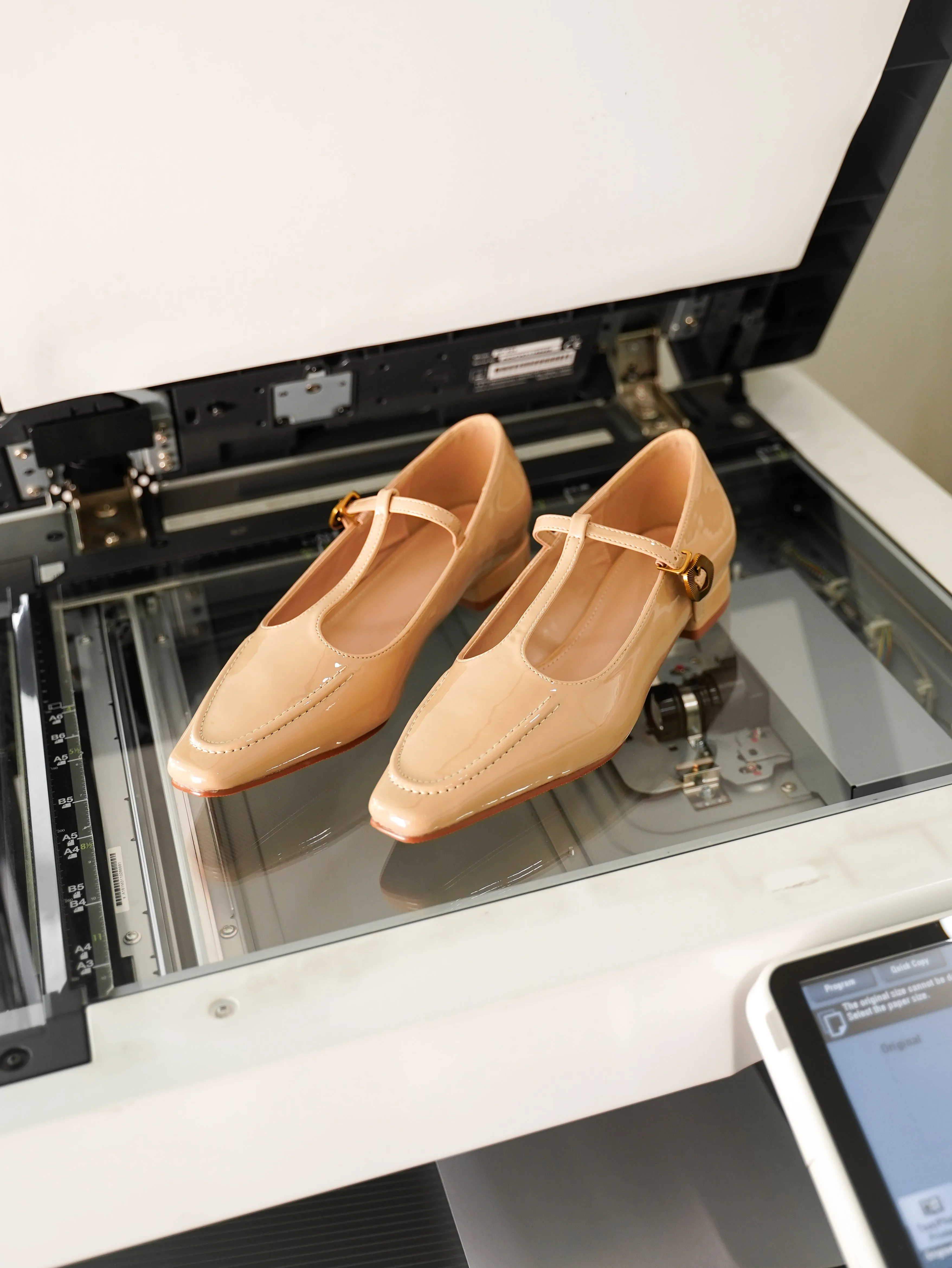 Callie Square Toe Mary Janes (Nude)