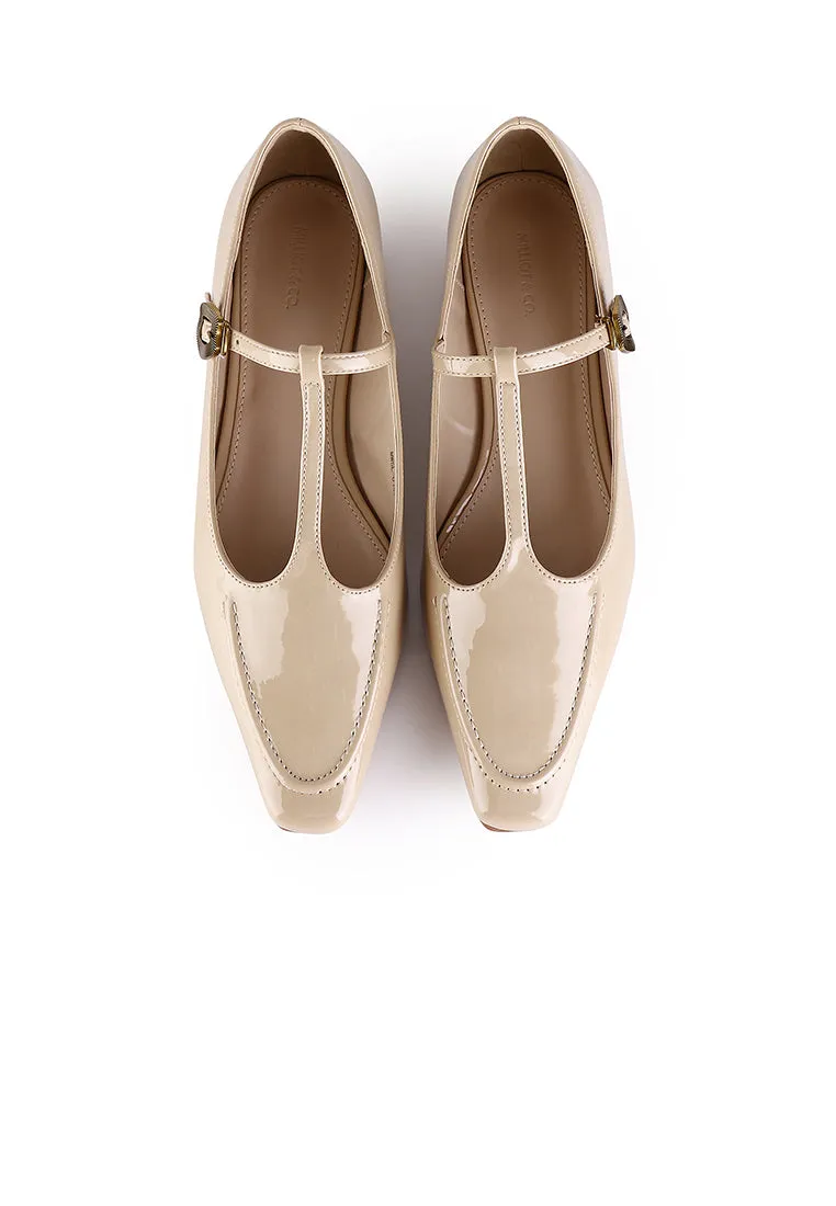 Callie Square Toe Mary Janes (Nude)