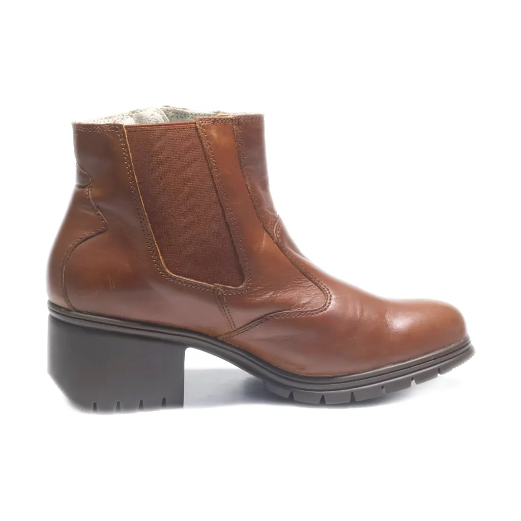 Caterpillar Ankle Boots Leather Brown Colour For Women