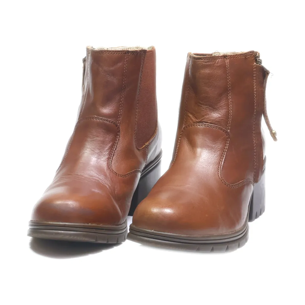 Caterpillar Ankle Boots Leather Brown Colour For Women