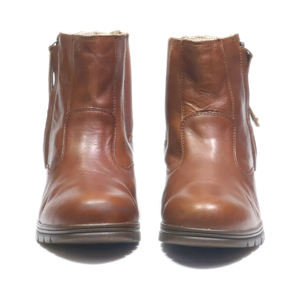 Caterpillar Ankle Boots Leather Brown Colour For Women