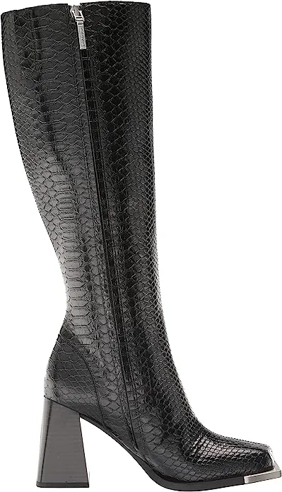 Circus By Sam Edelman Nat Black Round Toe Inner Ankle Zipper Over-the-Knee Boots