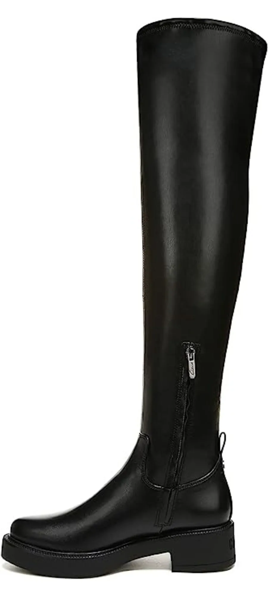 Circus By Sam Edelman Nat Black Round Toe Inner Ankle Zipper Over-the-Knee Boots