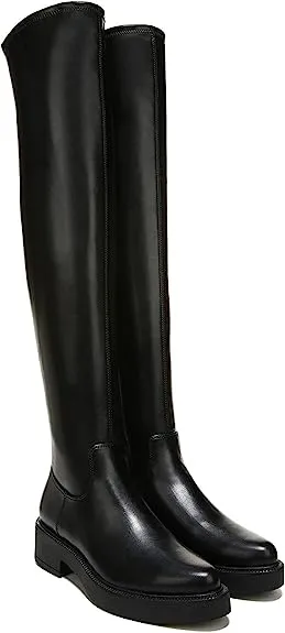 Circus By Sam Edelman Nat Black Round Toe Inner Ankle Zipper Over-the-Knee Boots