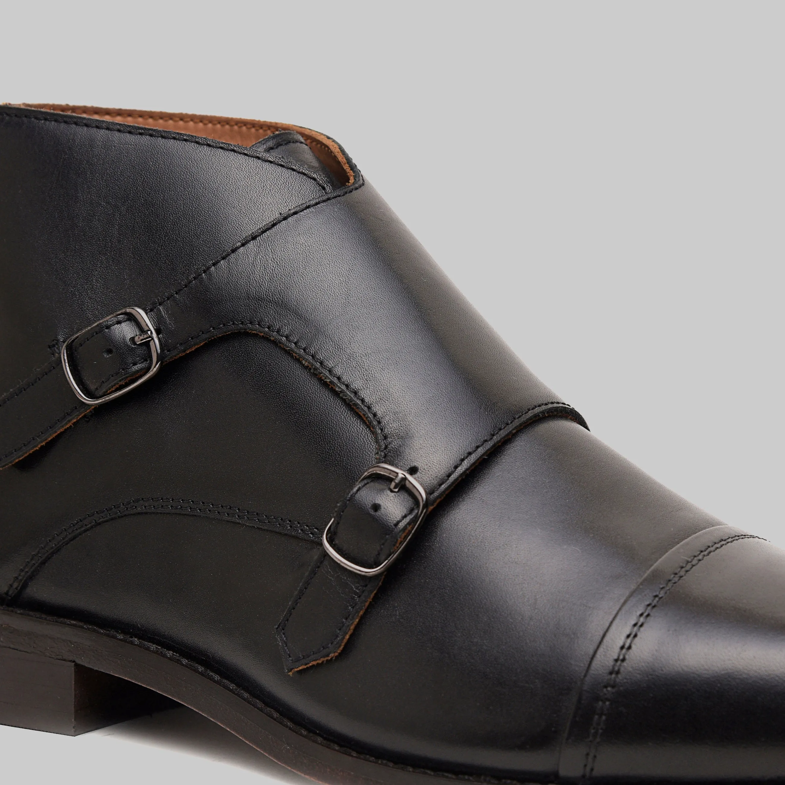 Corentin Cap Toe Monk Strap Dress Boots