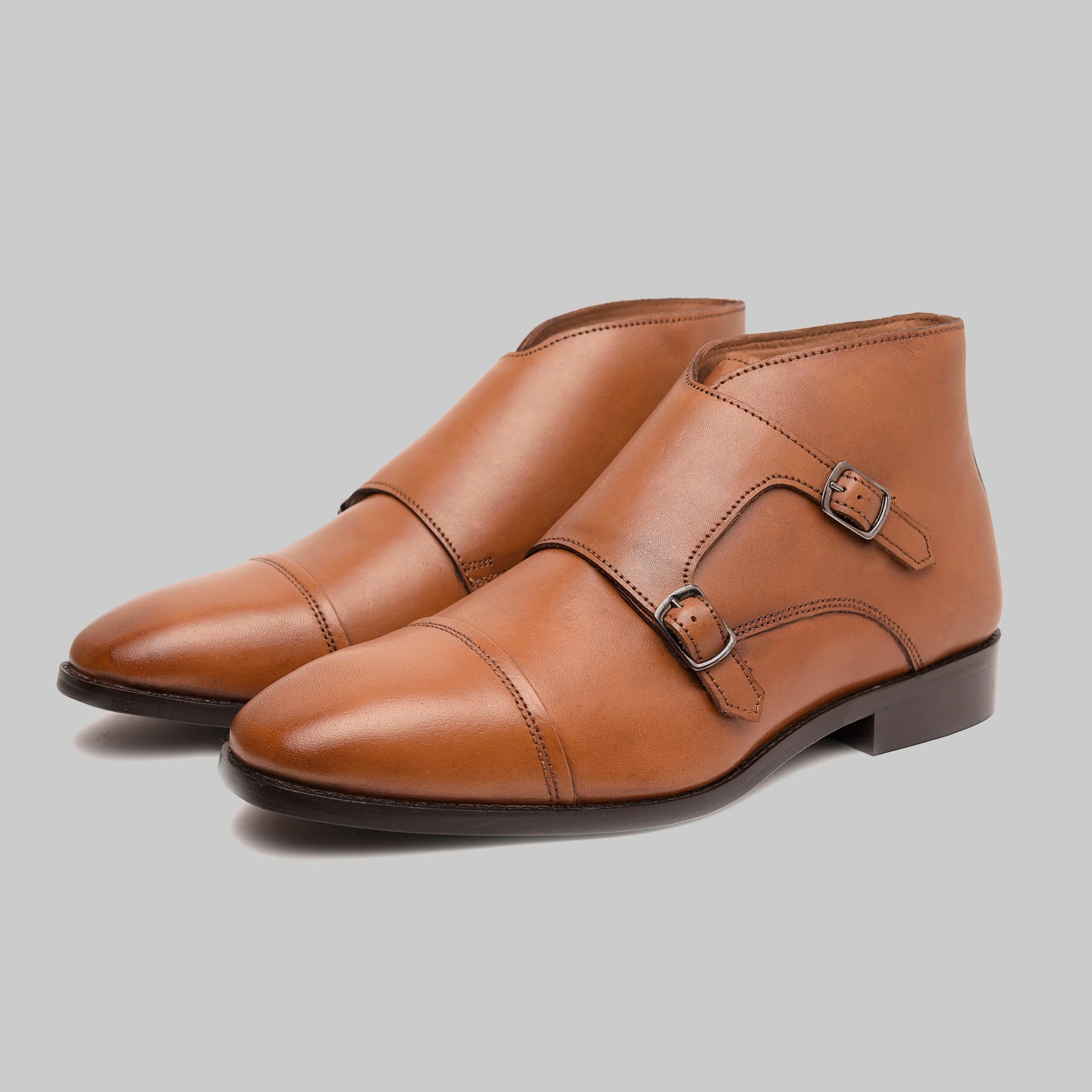 Corentin Cap Toe Monk Strap Dress Boots