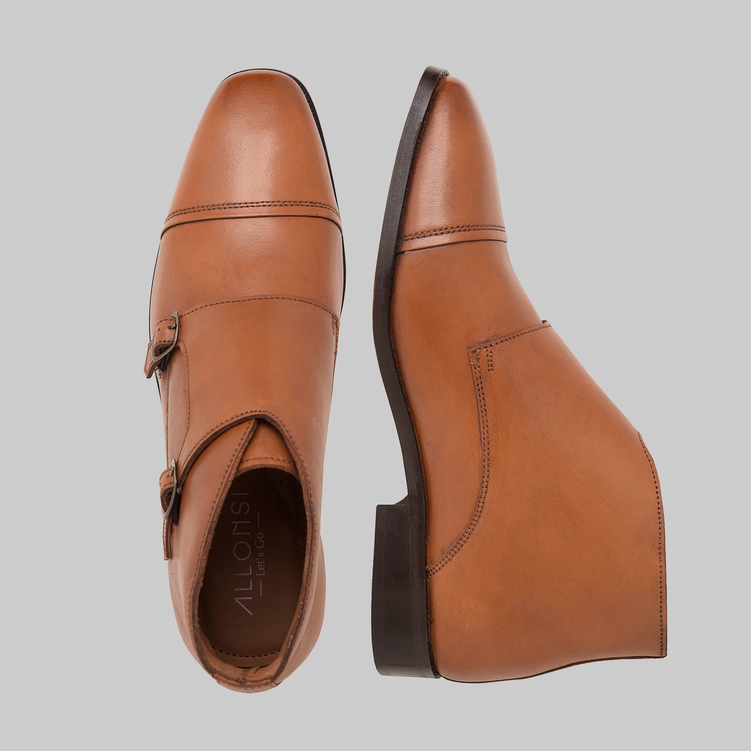 Corentin Cap Toe Monk Strap Dress Boots