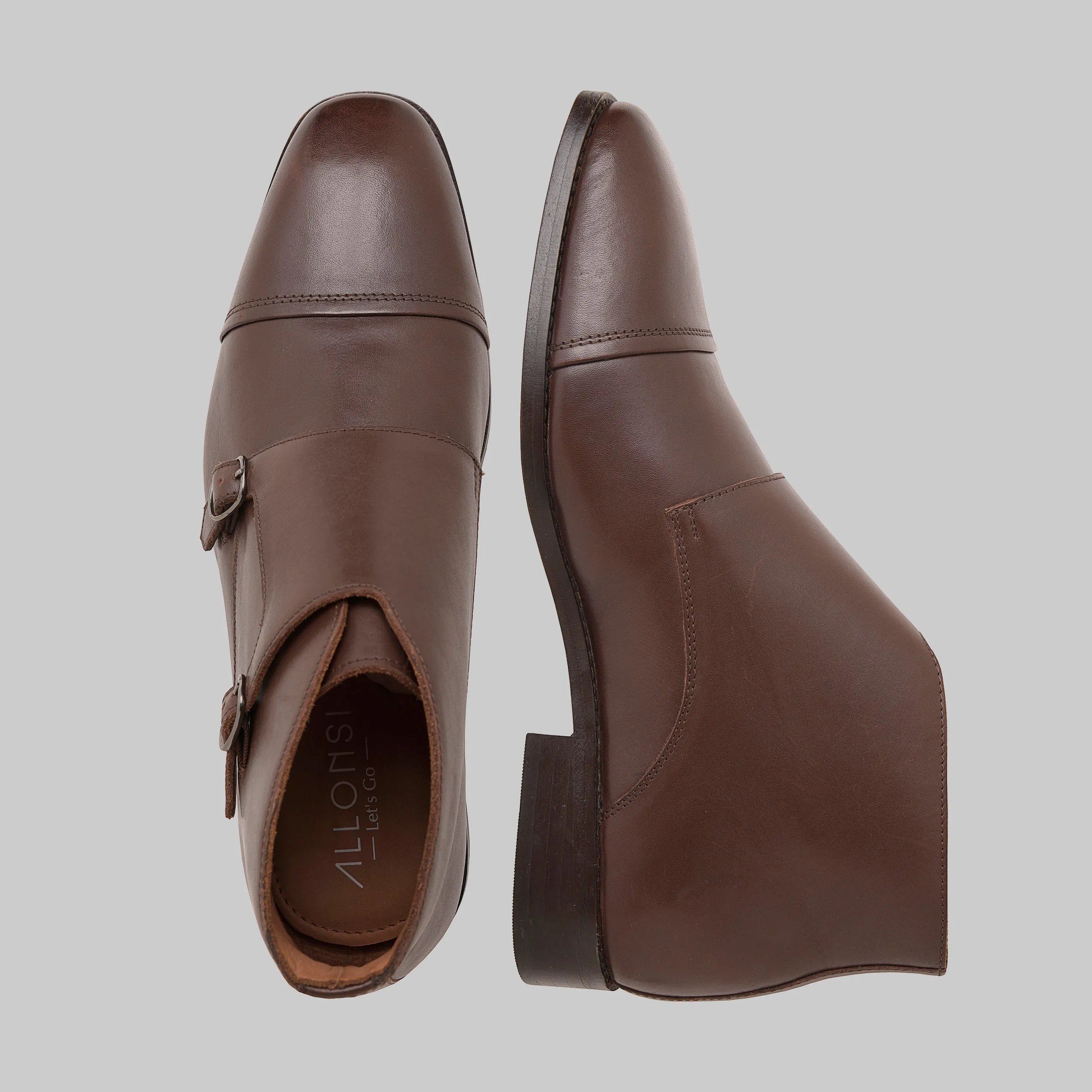 Corentin Cap Toe Monk Strap Dress Boots