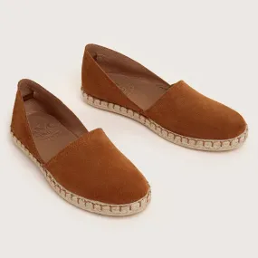 Cresent Suede Espadrille - Tan