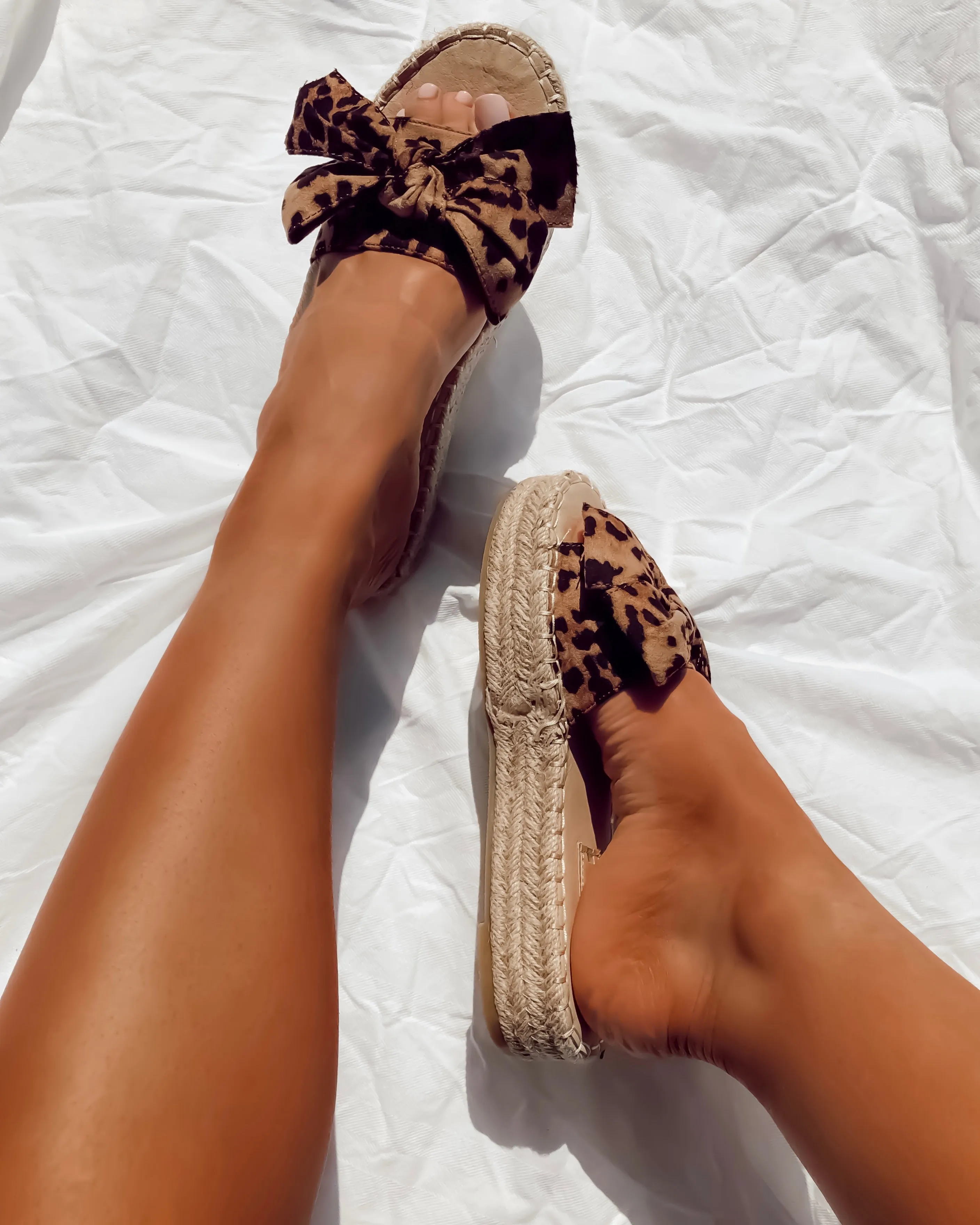 Cut the Drama Leopard Slides