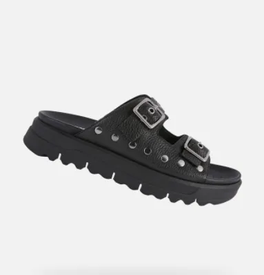 Geox Xand-A Black double buckle sandal