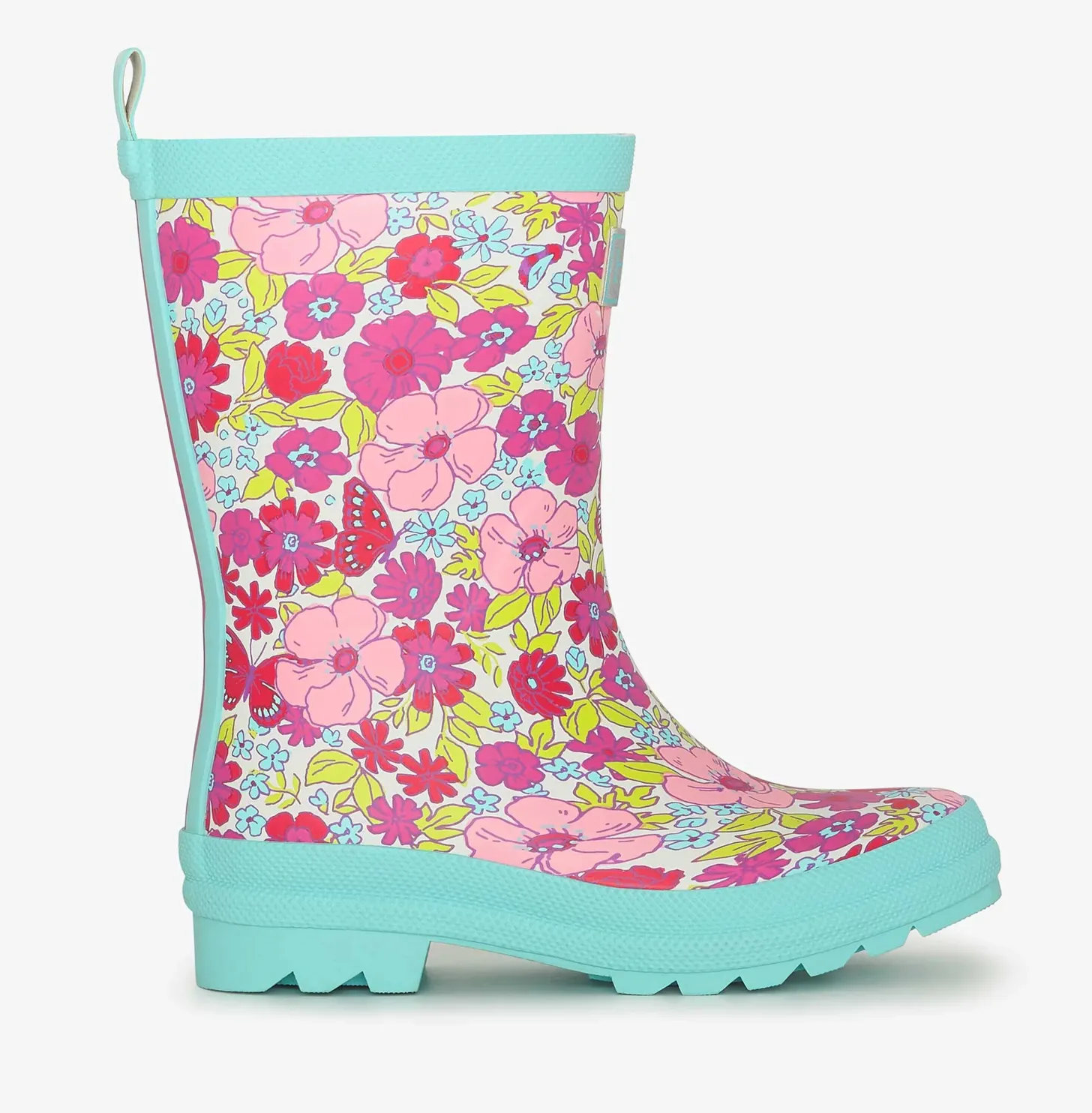Hatley Kids - Girls Groovy Flowers Matte Rain Boots