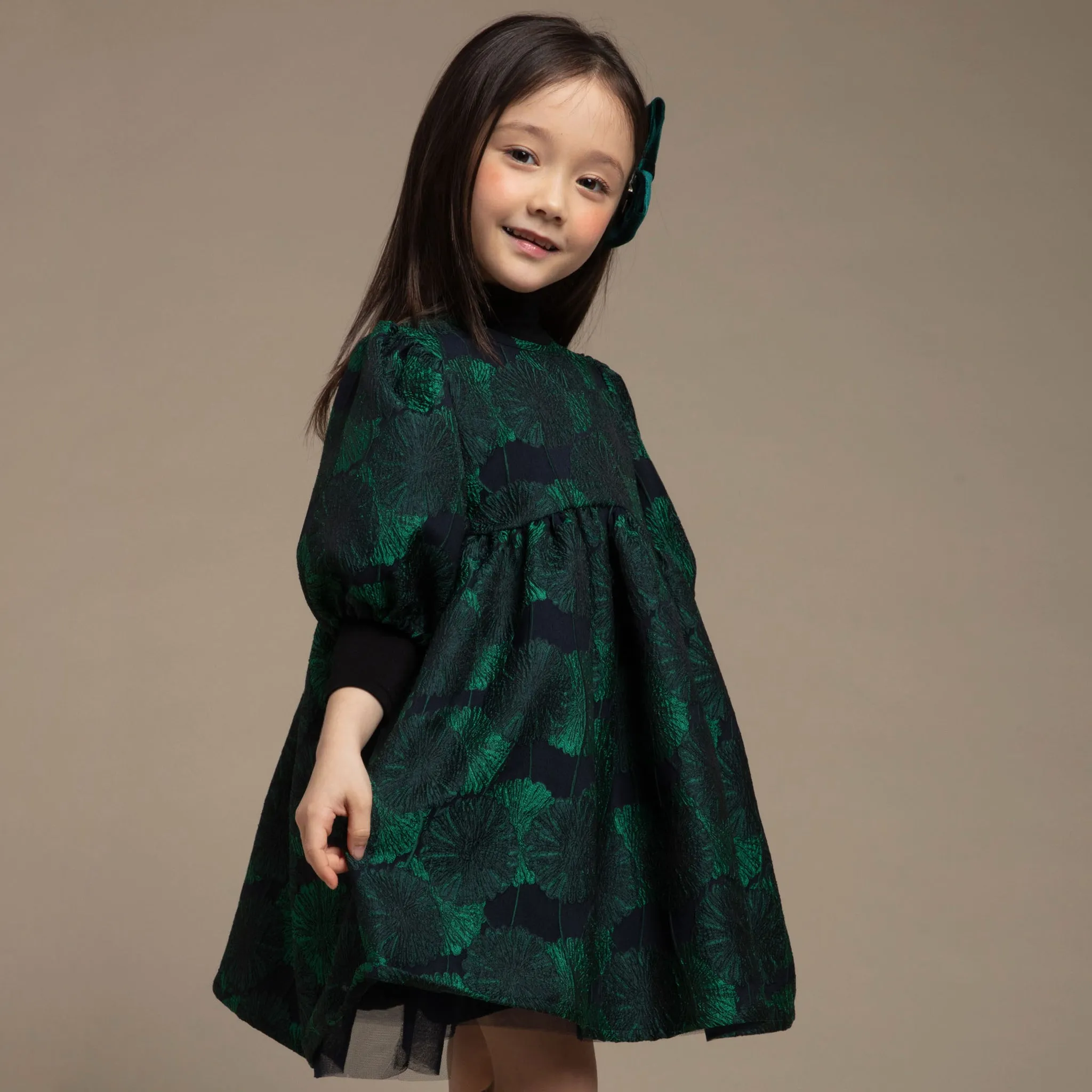 Jacard Balloon Dress