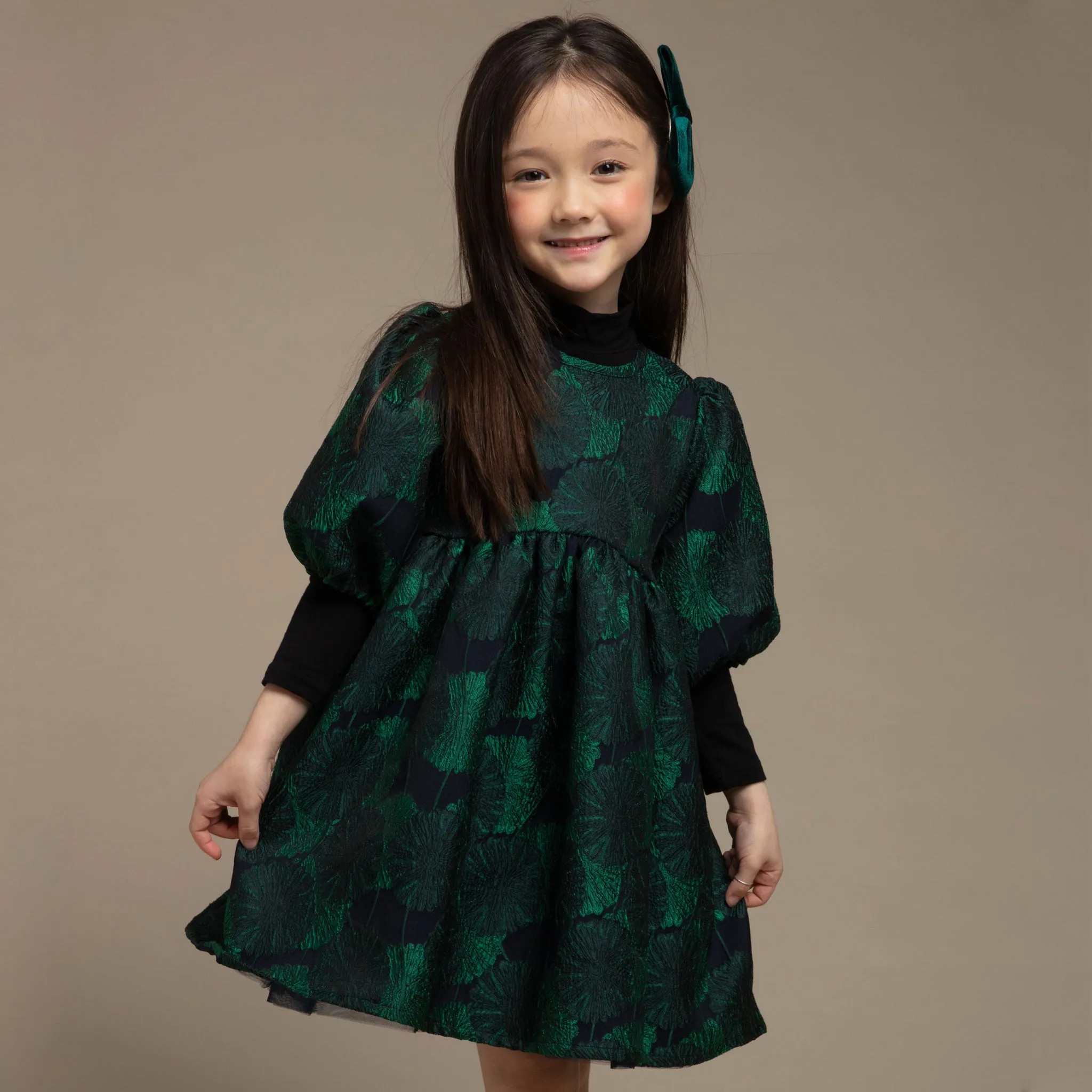 Jacard Balloon Dress