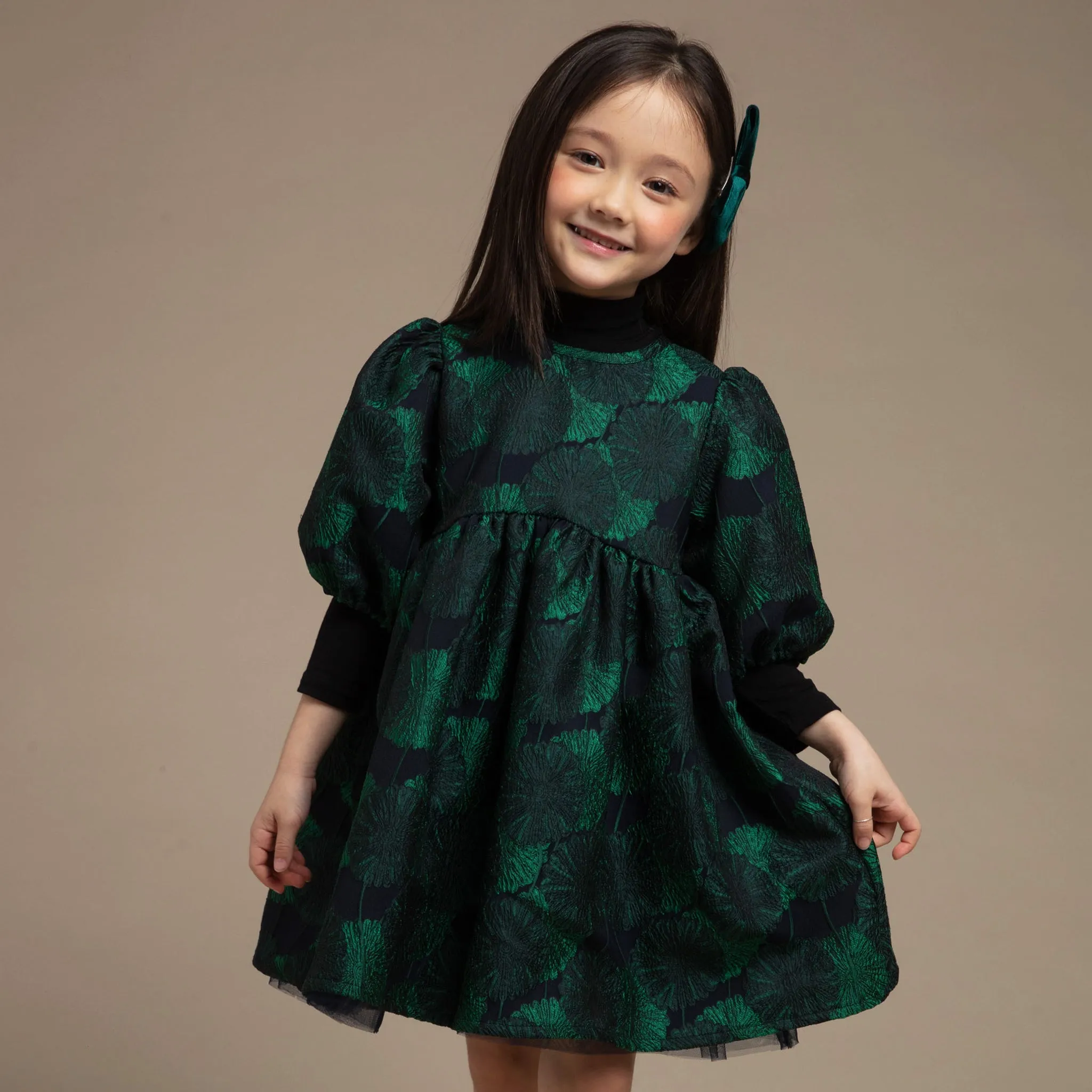 Jacard Balloon Dress