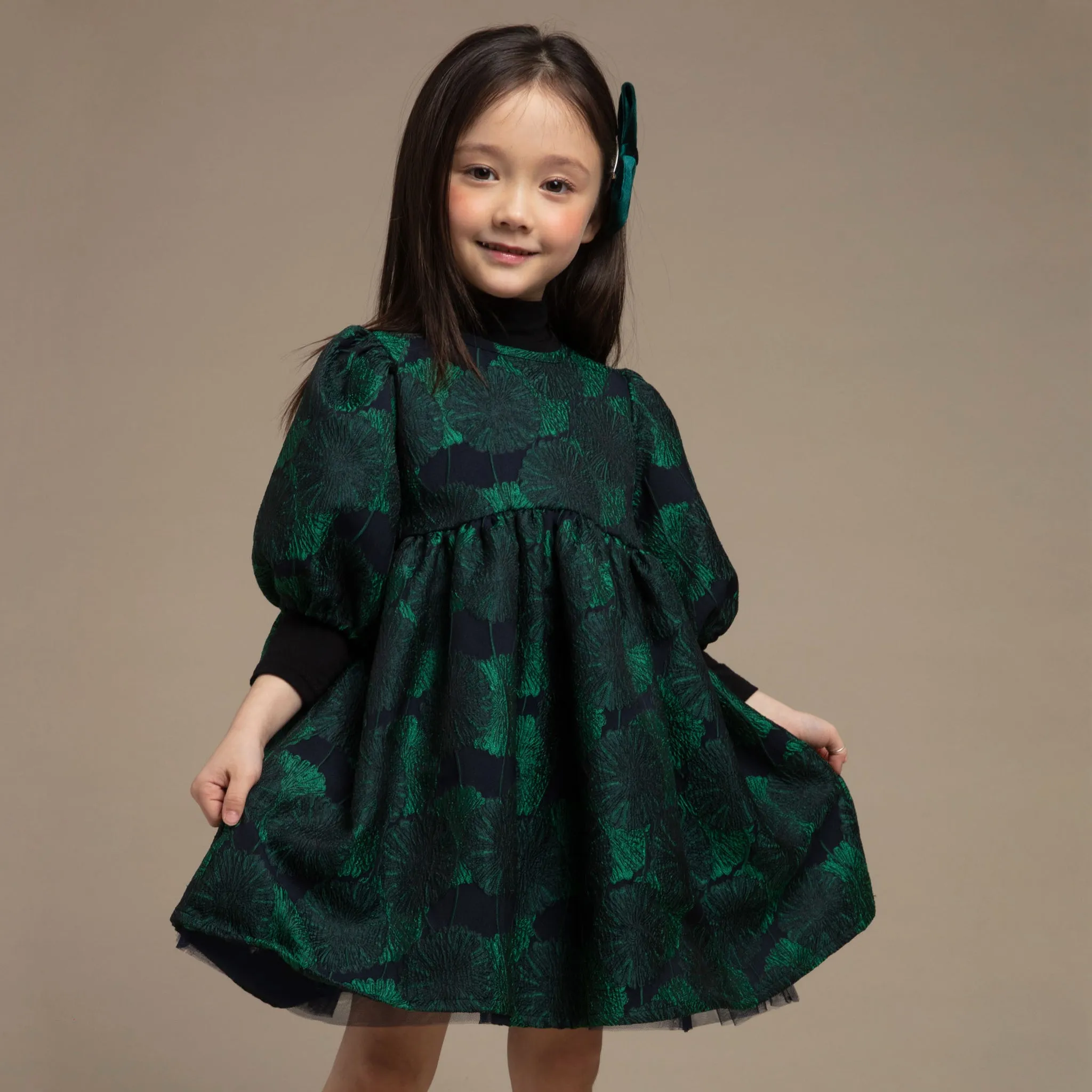 Jacard Balloon Dress