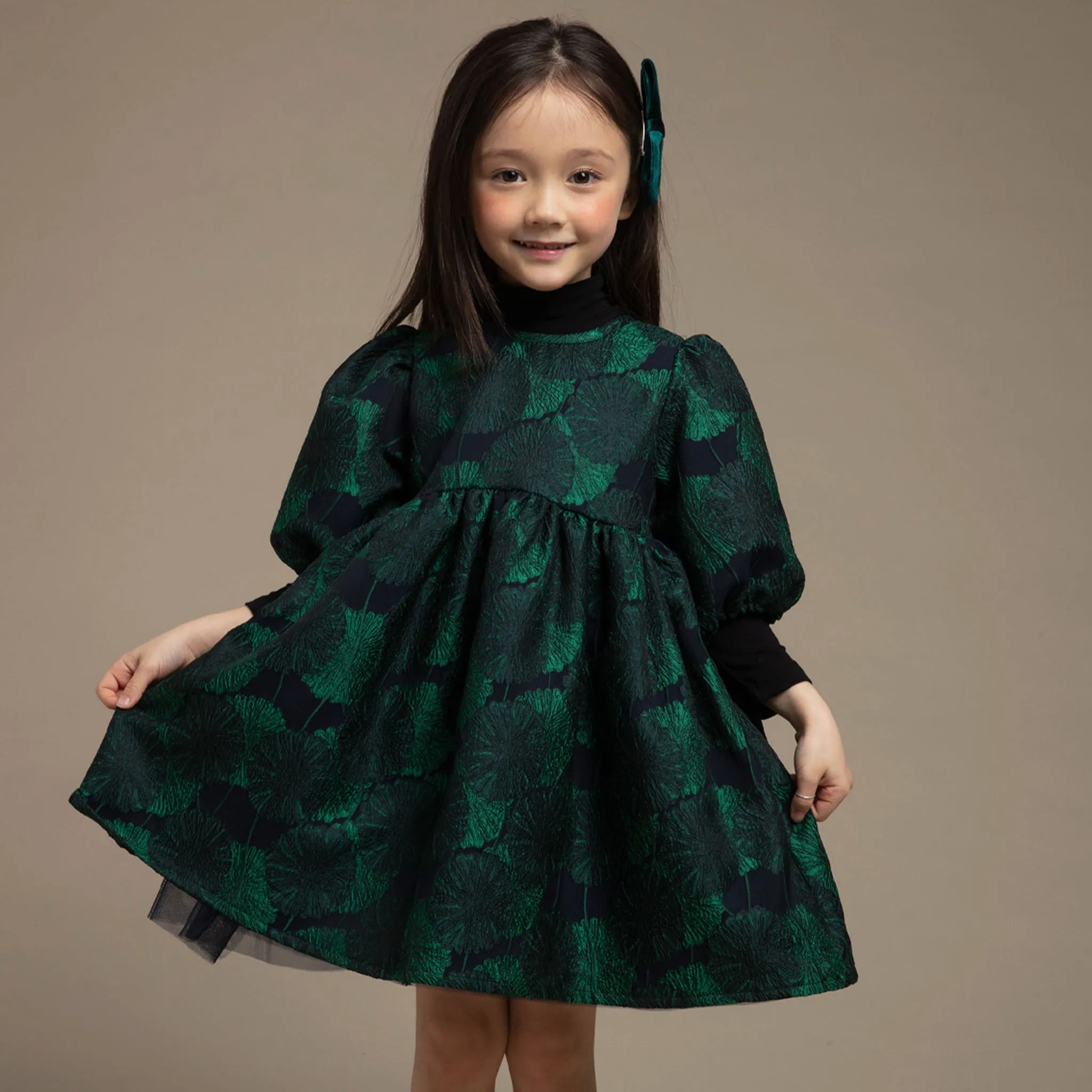 Jacard Balloon Dress