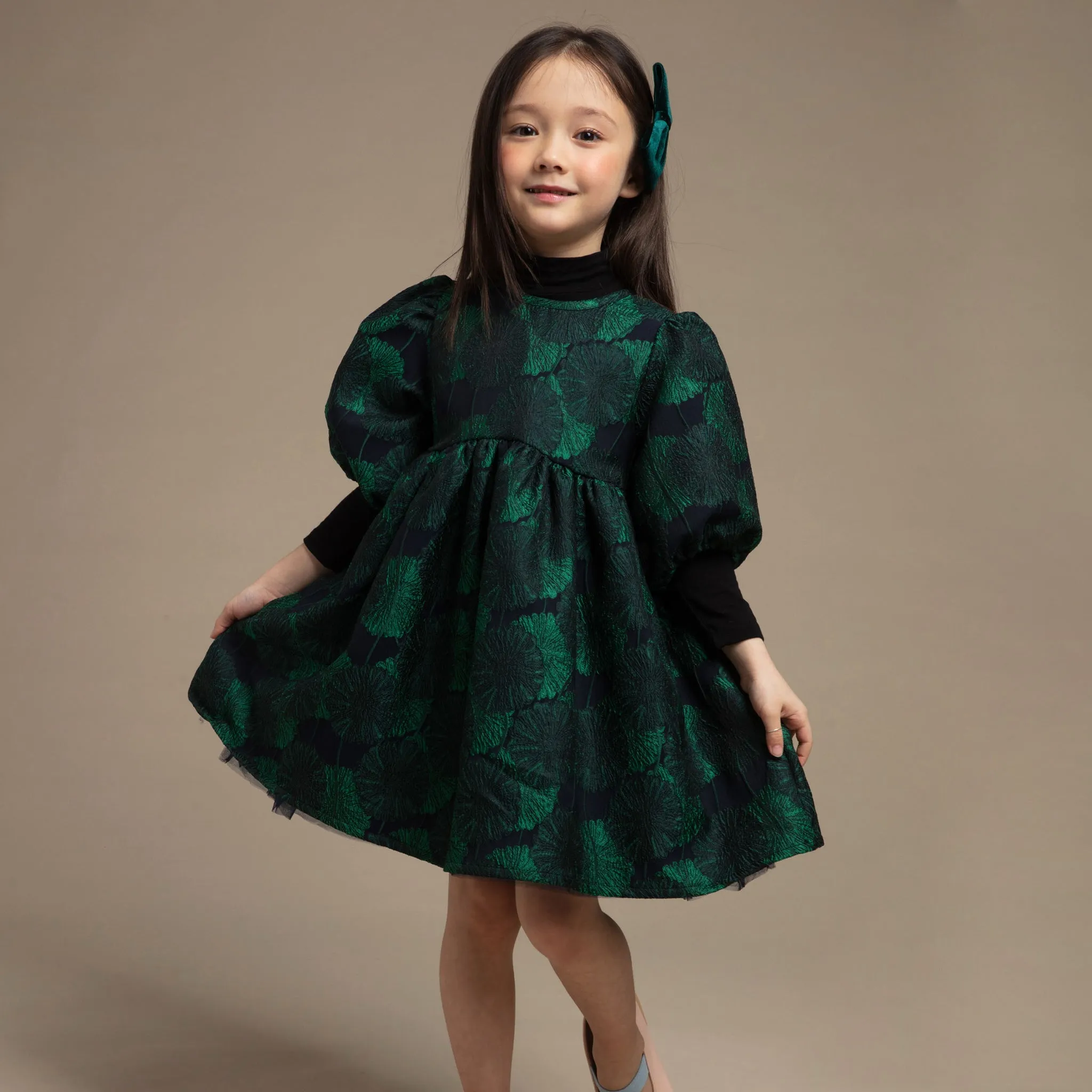Jacard Balloon Dress