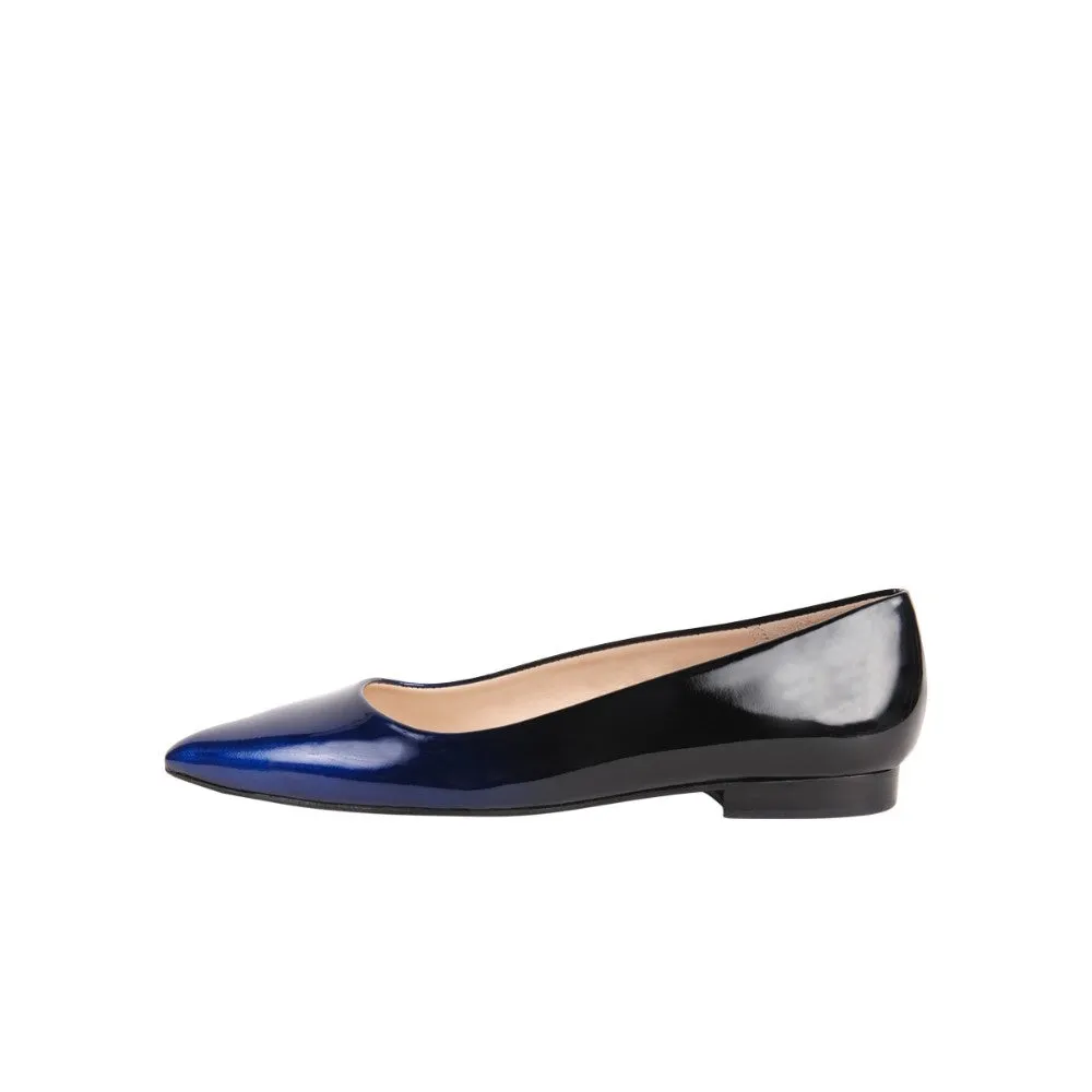 Jon Josef Monaco Navy Degrade Patent Leather Flat