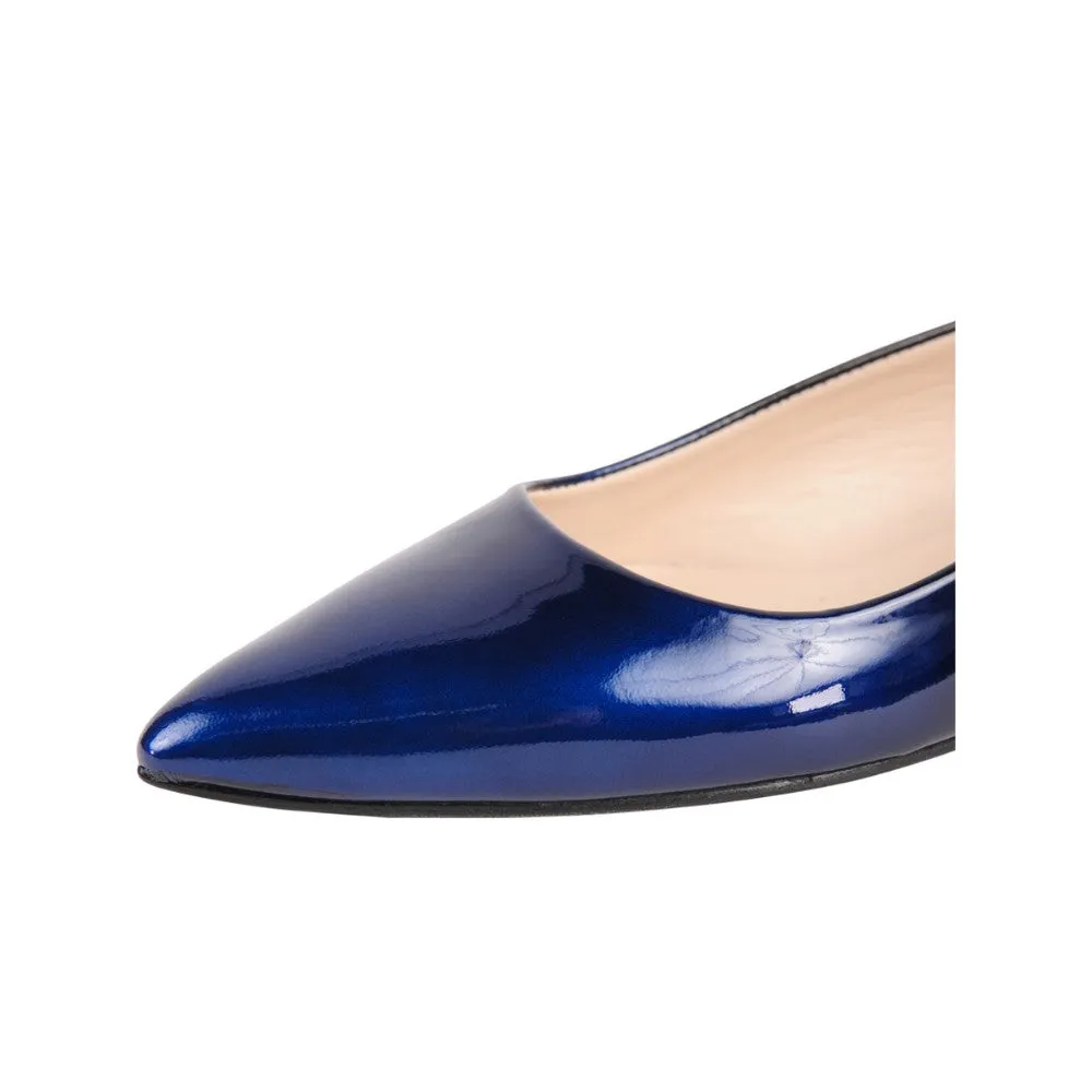 Jon Josef Monaco Navy Degrade Patent Leather Flat