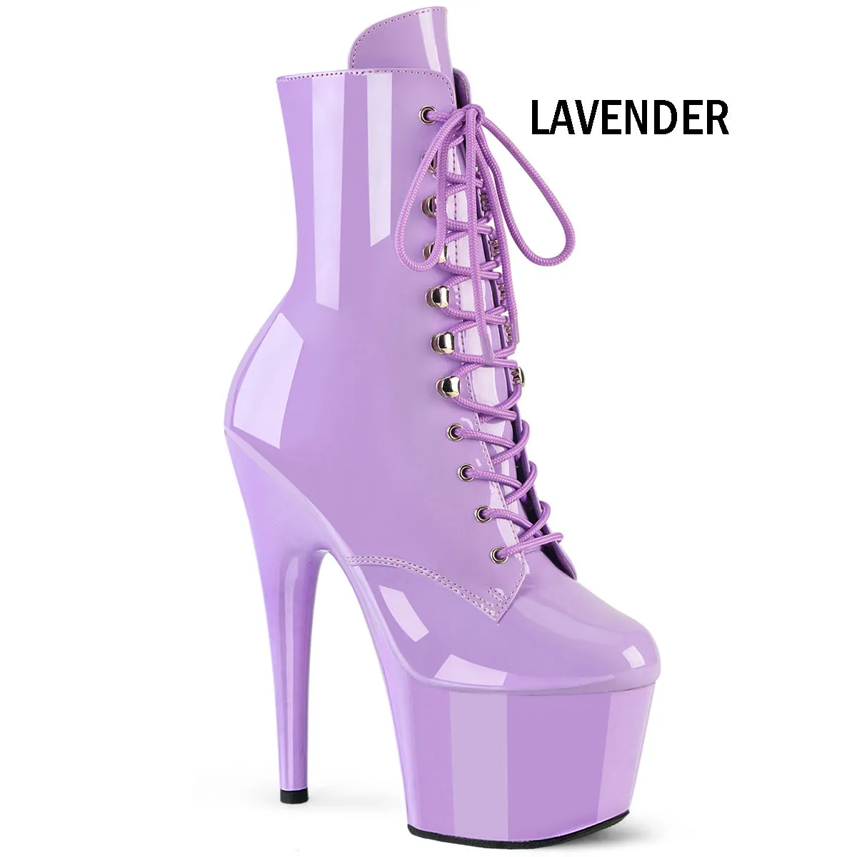 Lace-Up Platform Ankle Boots with 7-inch Heels 14-Colors ADORE-1020