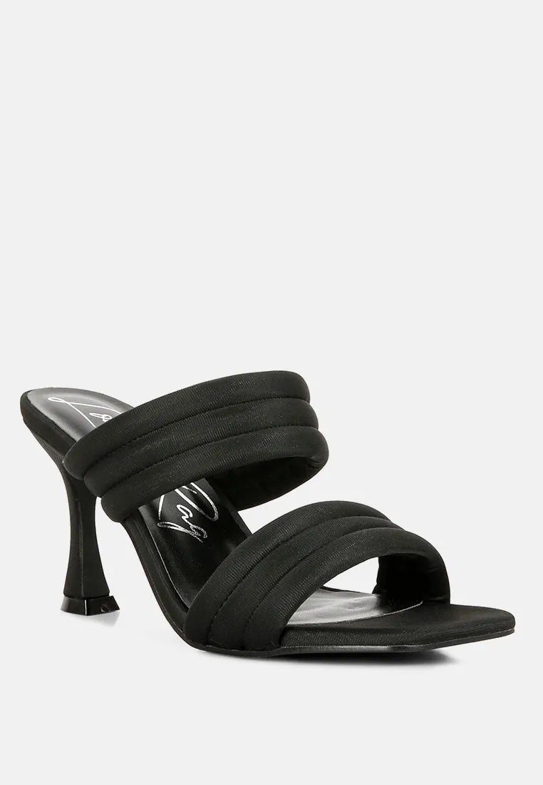 new crush quilted spool heel sandals