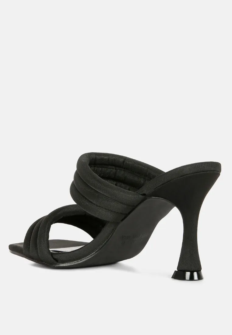 new crush quilted spool heel sandals
