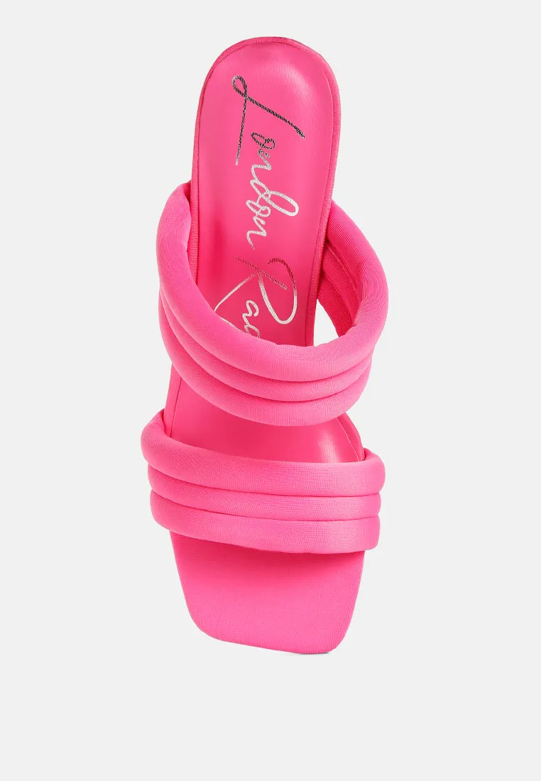 new crush quilted spool heel sandals