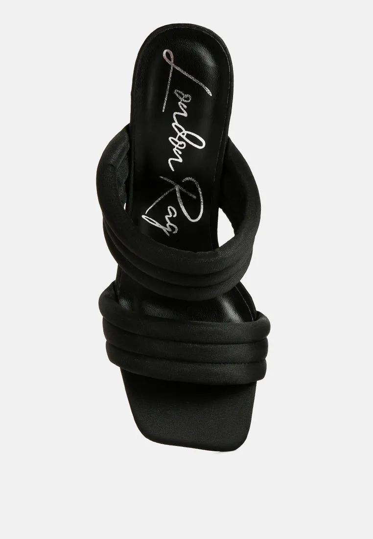 new crush quilted spool heel sandals
