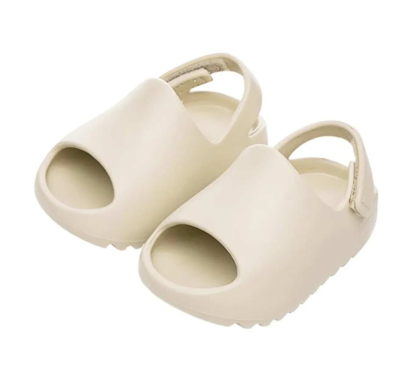 Rubber Platform Sandals- Ivory