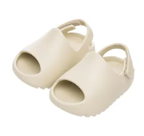 Rubber Platform Sandals- Ivory