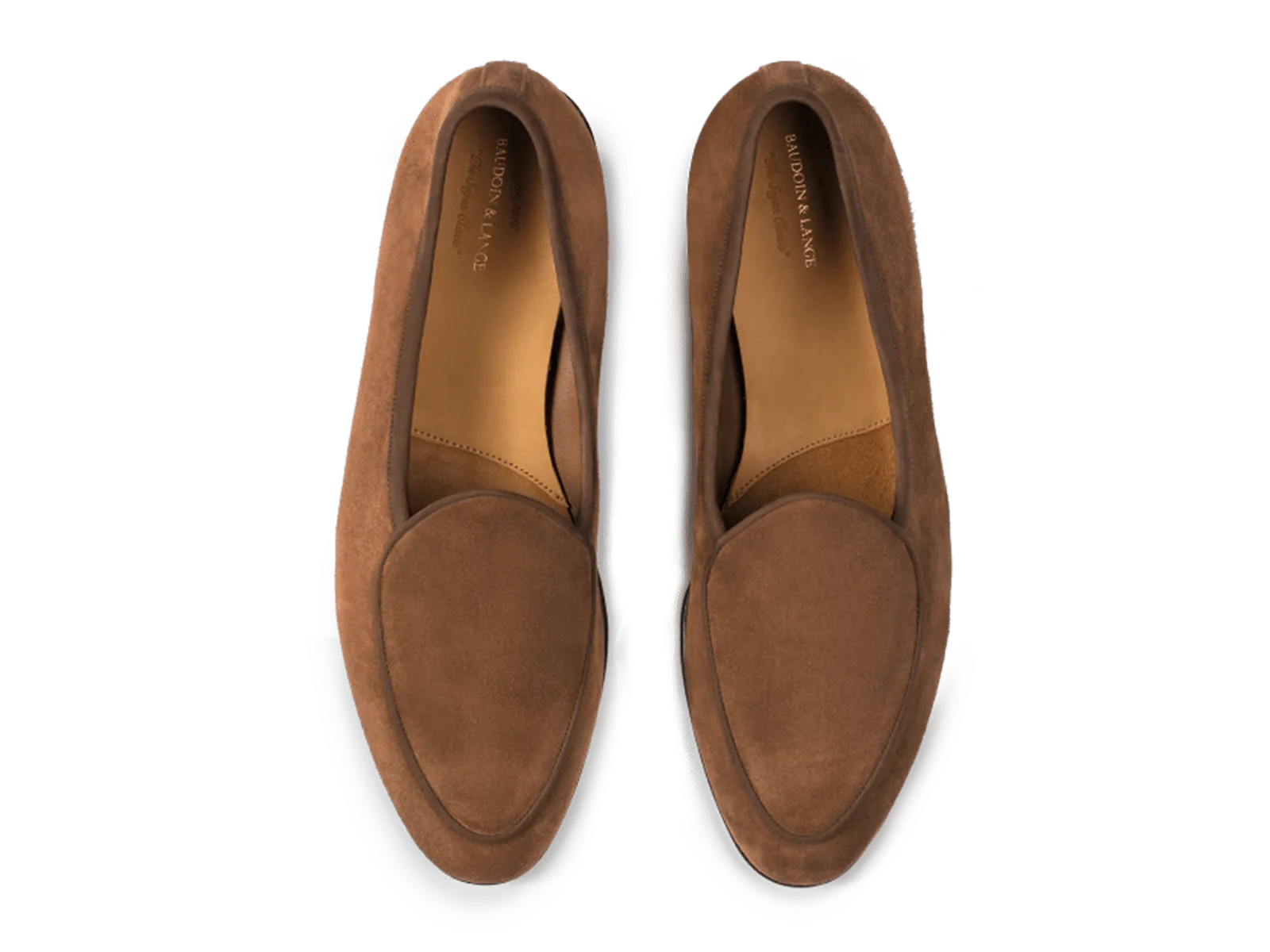 Sagan Classic Loafers in Moyen Brown Asteria Suede with Leather Sole