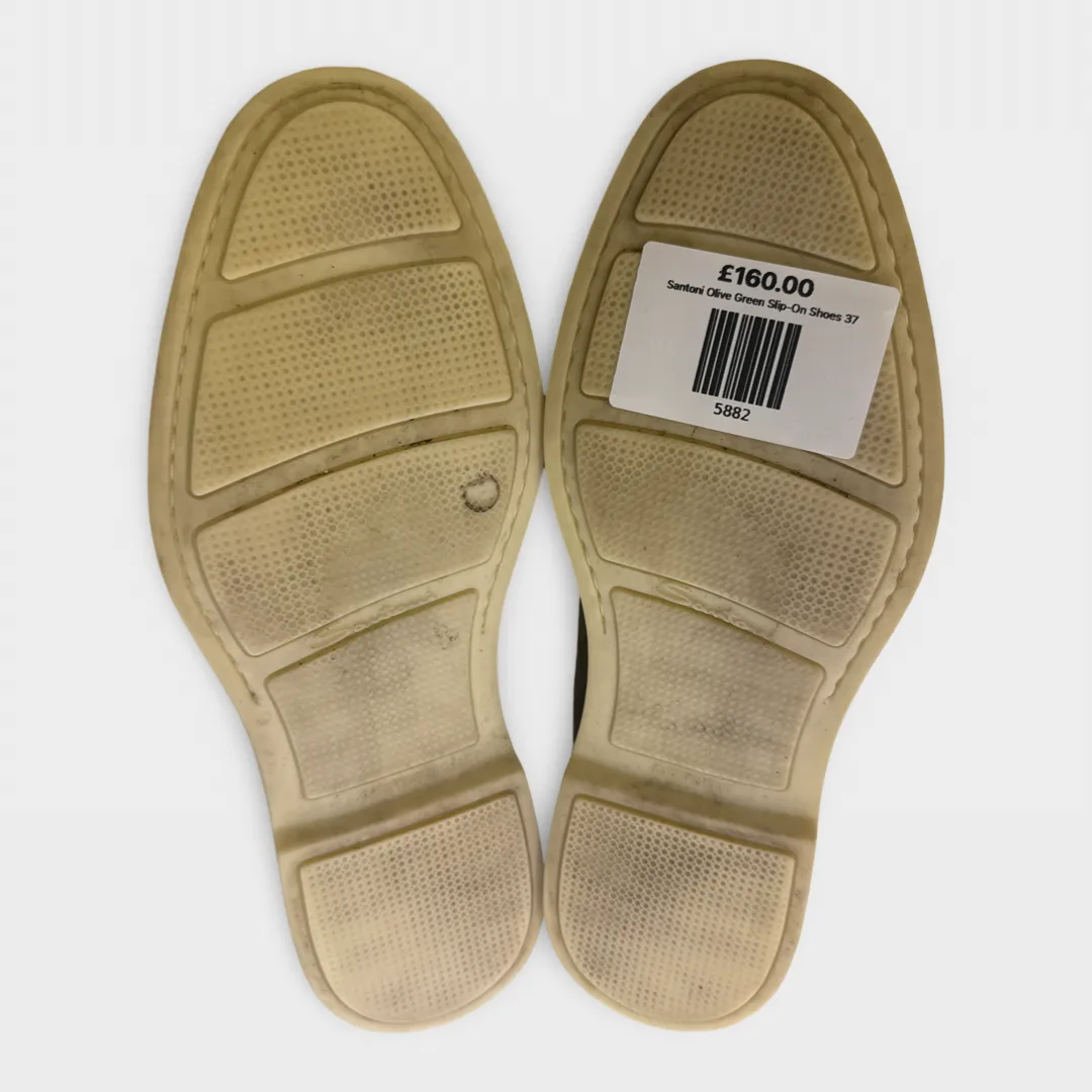 Santoni Women's Olive Green suede desert boots