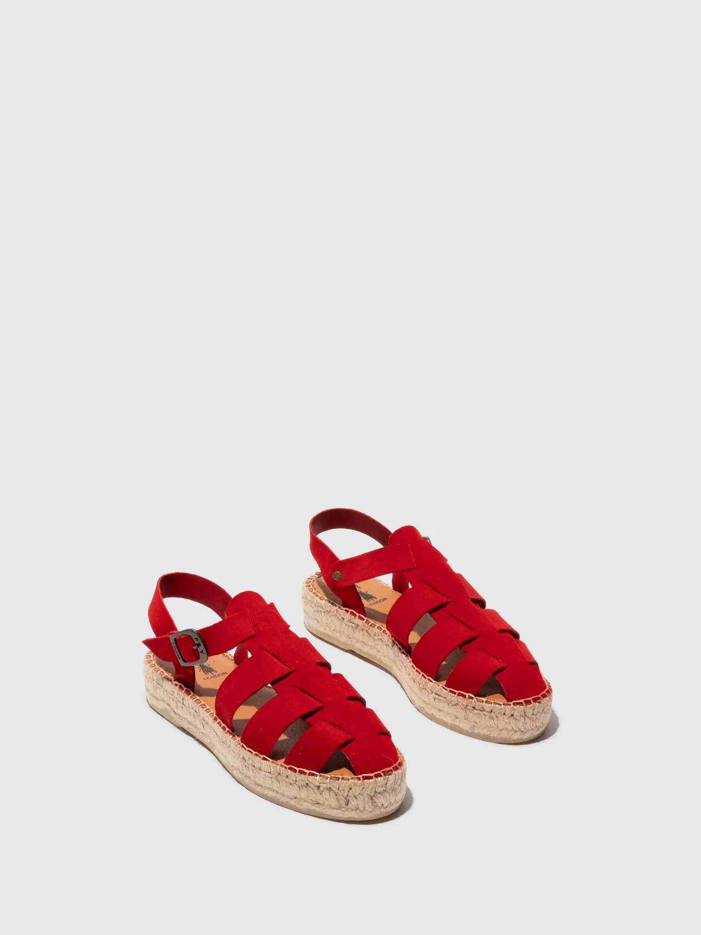 Sling-Back Espadrilles PAWI524FLY SUEDE SCARLET