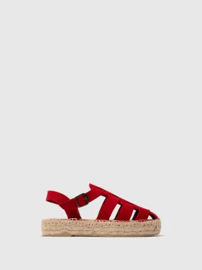 Sling-Back Espadrilles PAWI524FLY SUEDE SCARLET