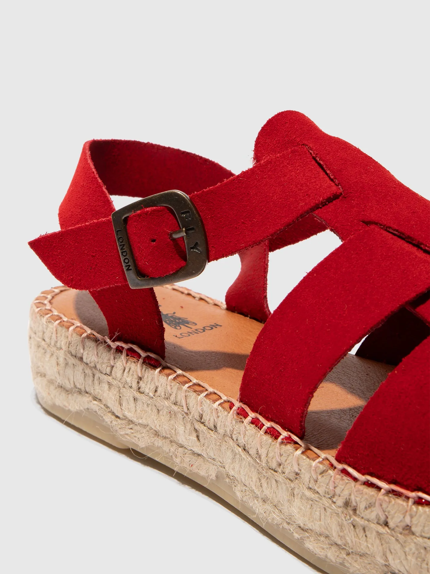 Sling-Back Espadrilles PAWI524FLY SUEDE SCARLET