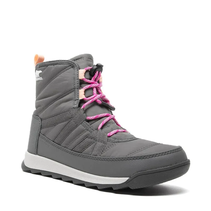 Sorel Youth Whitney II Short Lace WP Winter Boots Grey/Pink