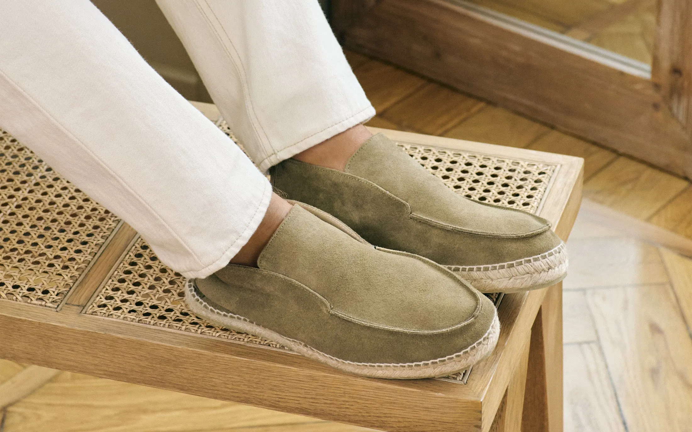 Suede Traveler Ankle Boot Espadrilles - R44LH - Hamptons Forest