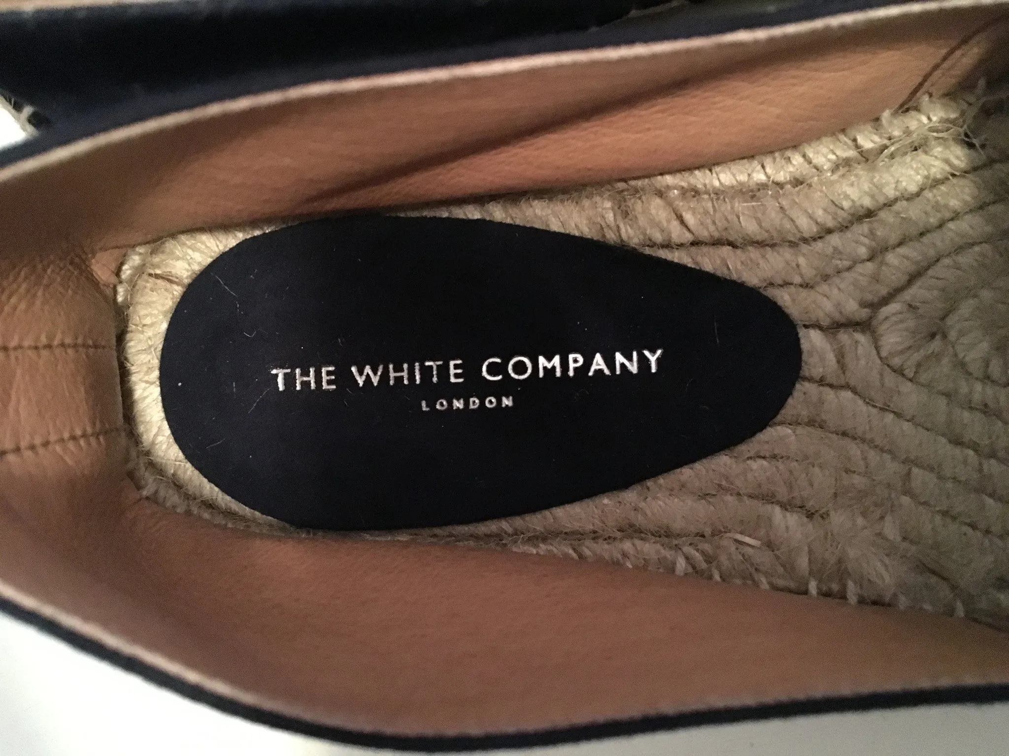 THE WHITE COMPANY Suede Espadrilles - Navy Shoes Size 38 Ladies