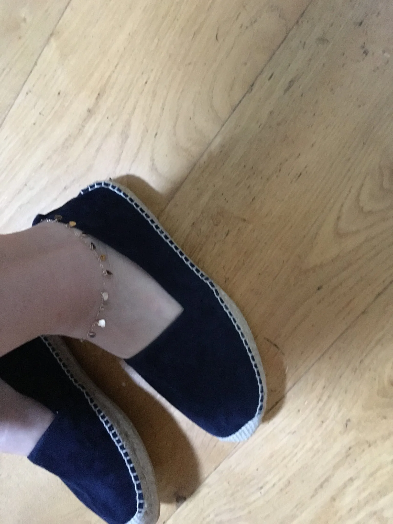 THE WHITE COMPANY Suede Espadrilles - Navy Shoes Size 38 Ladies