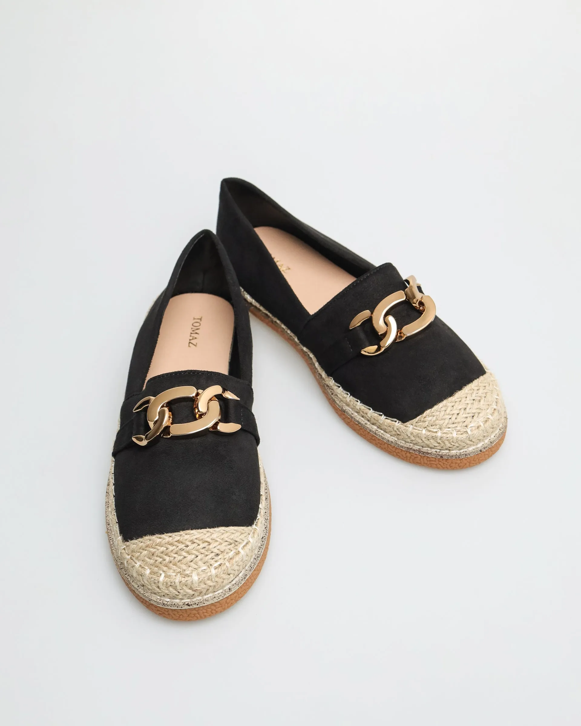 Tomaz YX147 Ladies Espadrille Buckle Flats