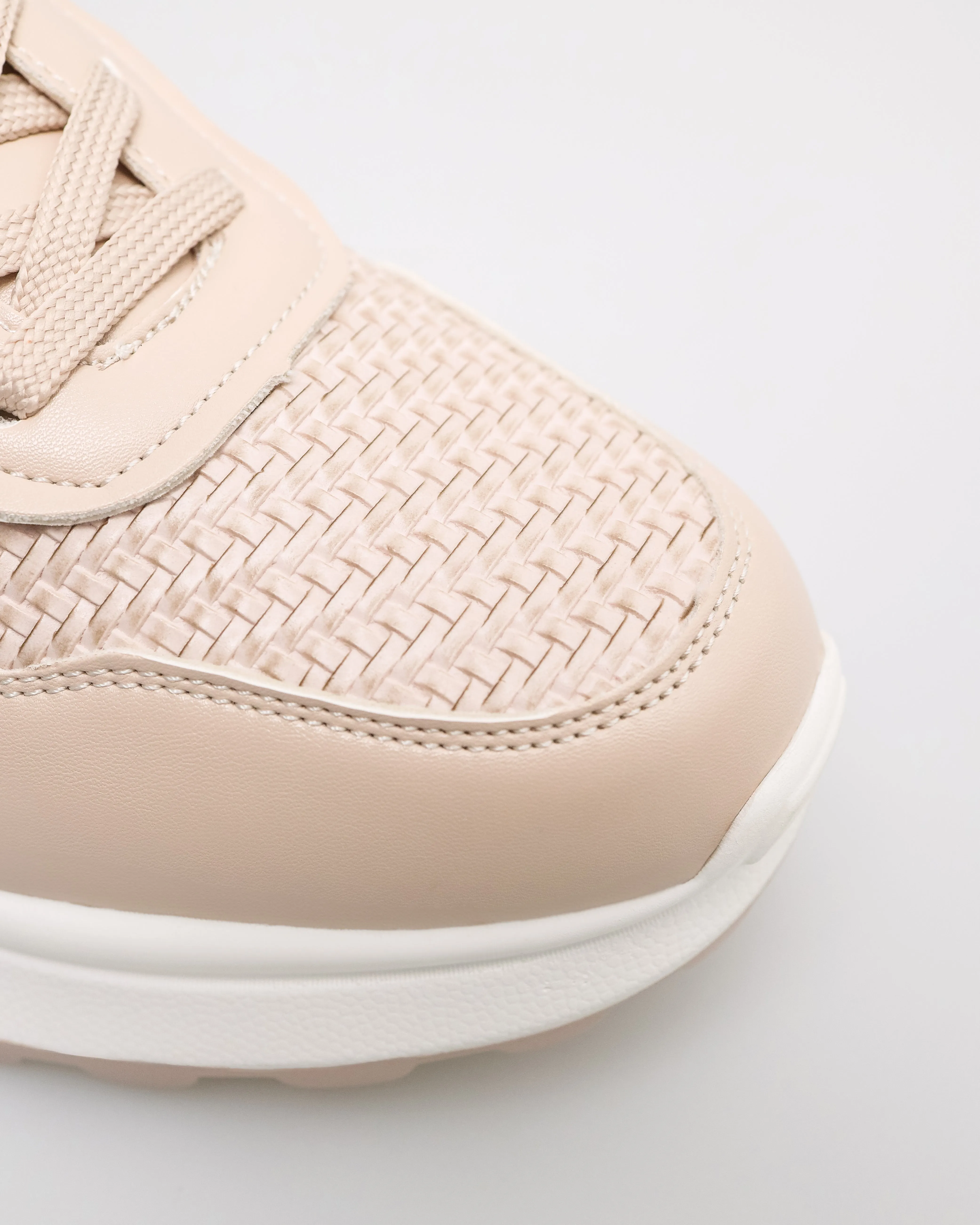 Tomaz YX208 Ladies Woven Lace up Sneakers