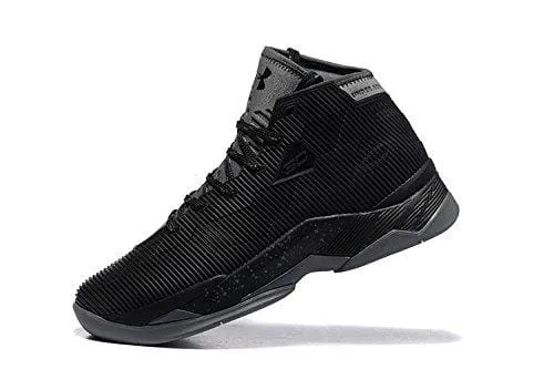 Under Armour Grade School Curry 2.5 Basketball Shoe (7Y, Black/Charcoal/Graphite)