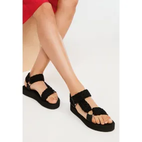 Women Velcro Sandals - Black